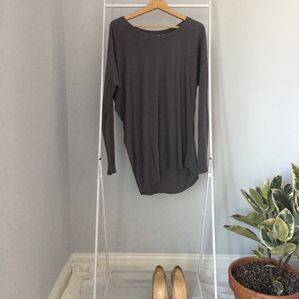 Athleta Taupe Modal High/low long sleeve (S)